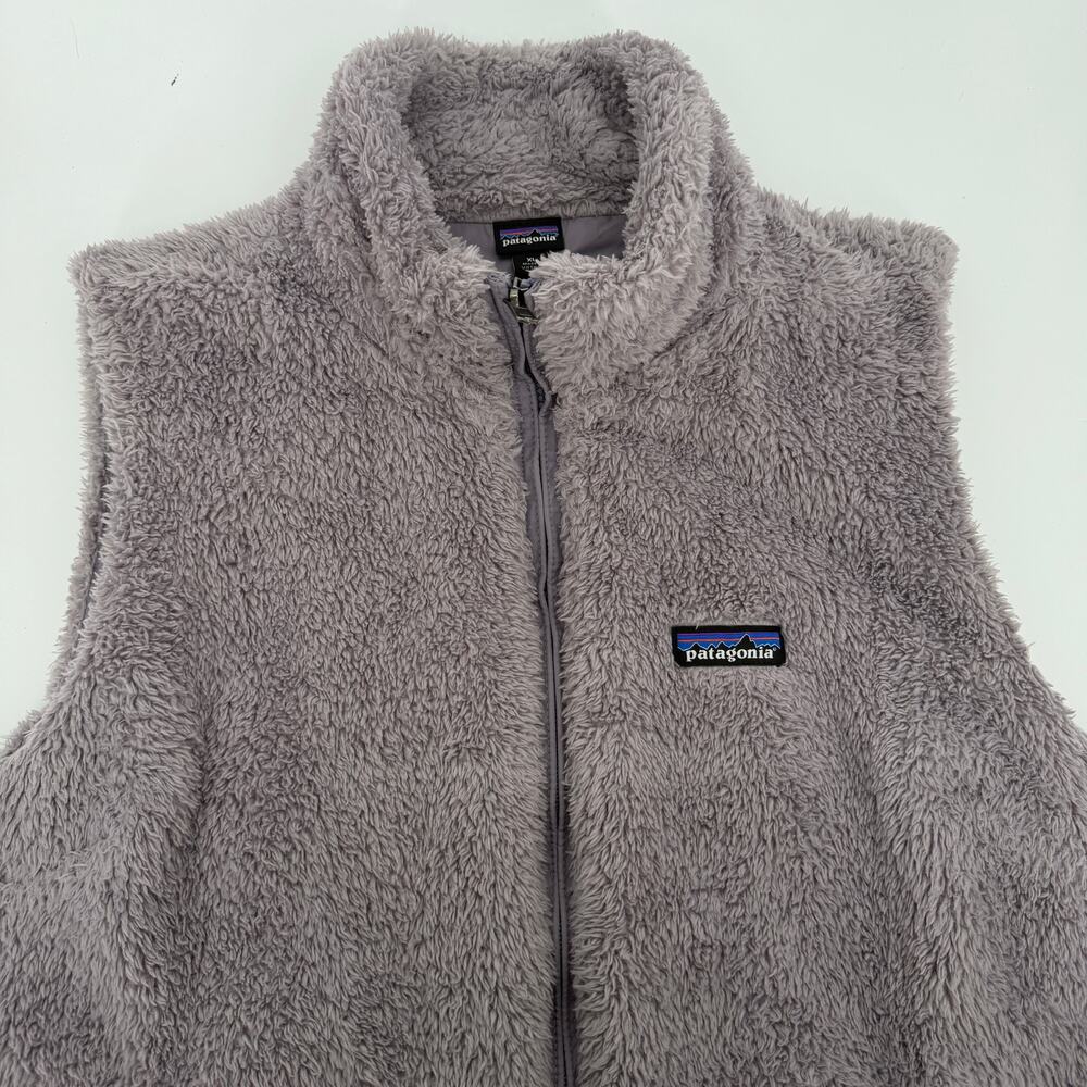 Patagonia Women's Los Gatos Fleece Vest Rustic Gray Purple Sherpa Size XL - Picture 12 of 12